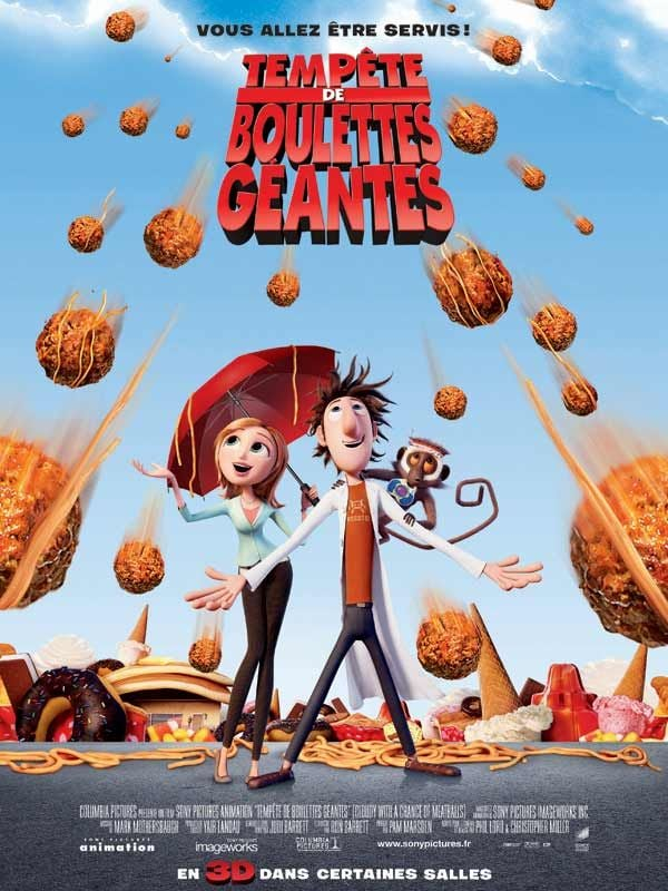 Affiche film Tempête de boulettes géantes