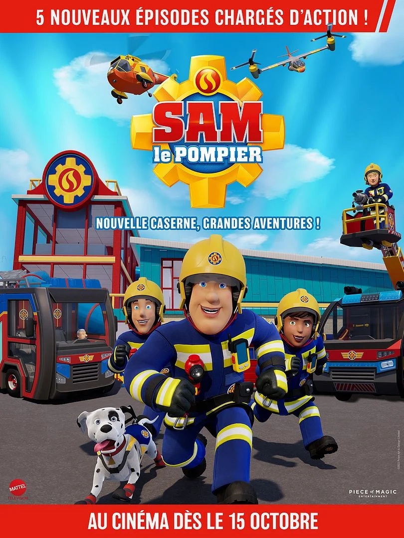 Affiche film Sam le pompier – nouvelle caserne, grandes aventures !