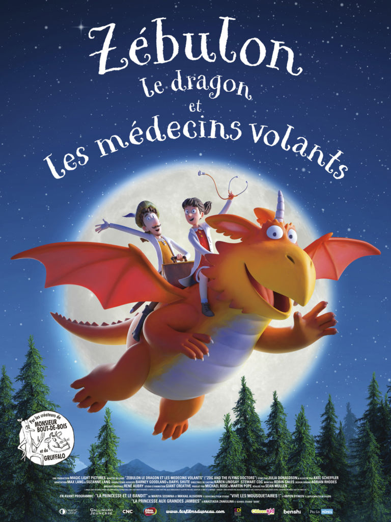 Affiche film Zébulon le dragon et les médecins volants